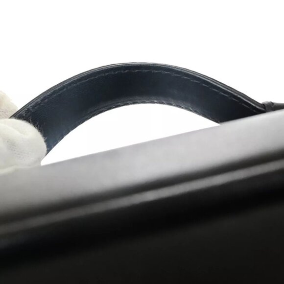 CHANEL CC Logo Bicolore Vanity Hand Bag Leather Black GHW Italy authentic - Picture 5 of 15